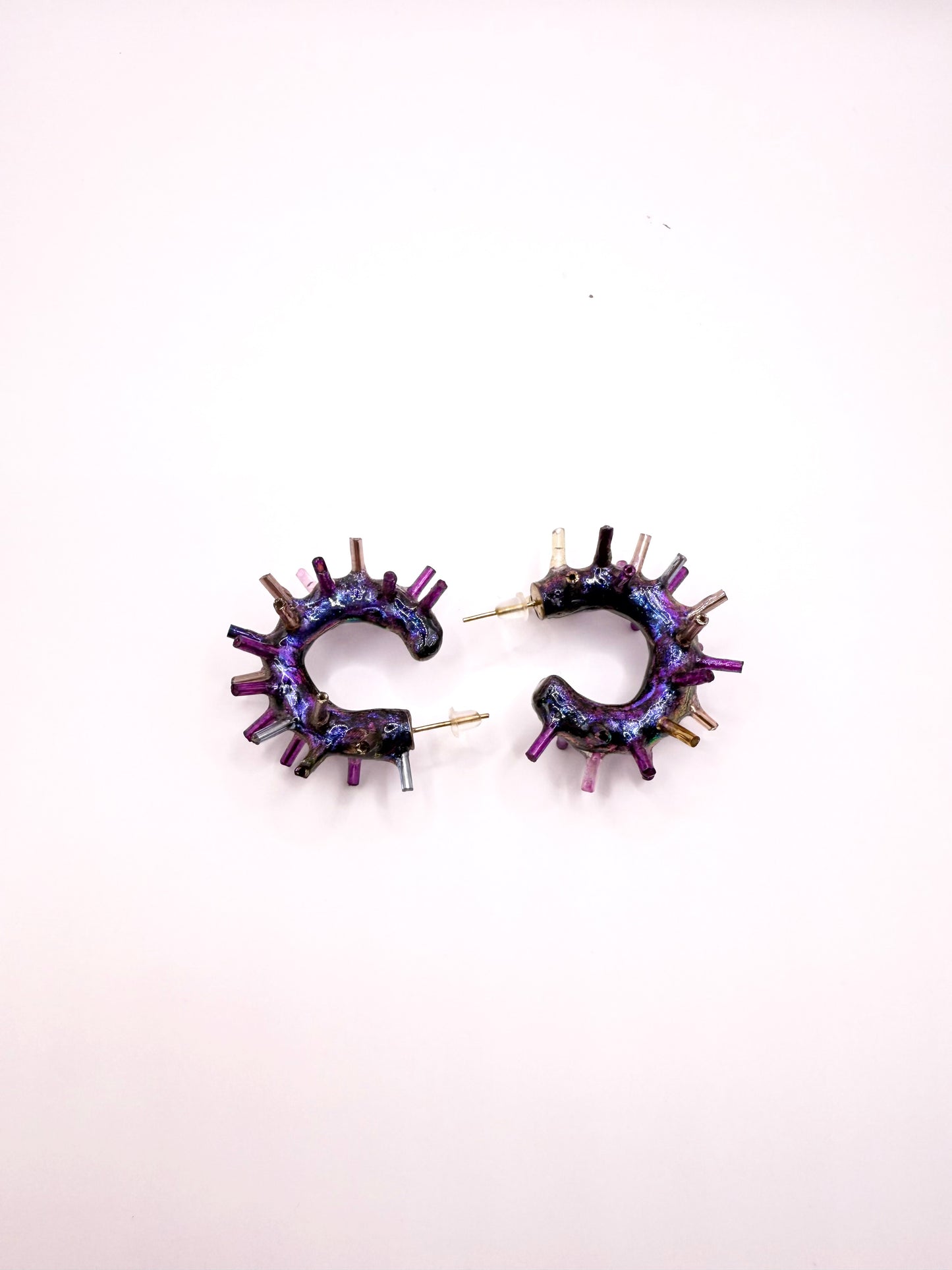 Amethyst hoops